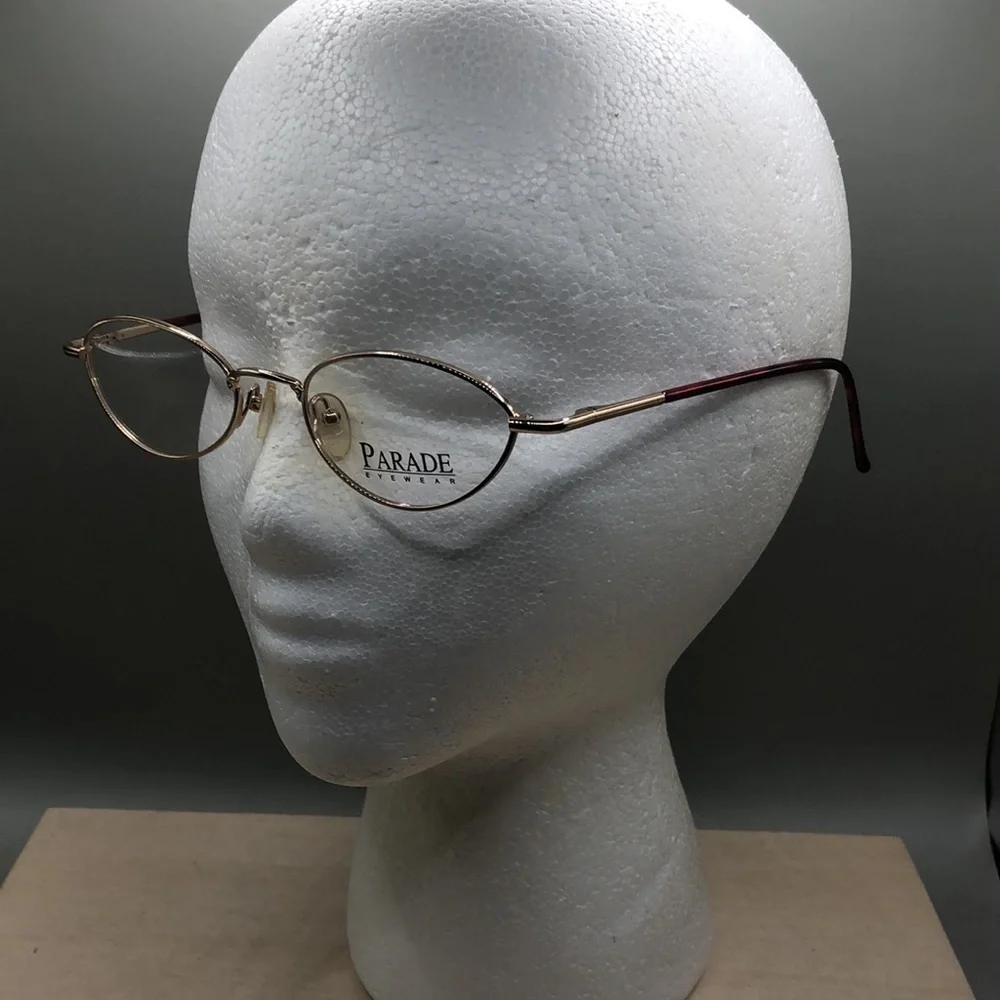 Parade 1507 Gold Red Brown Eyeglasses Frame 49-18-135